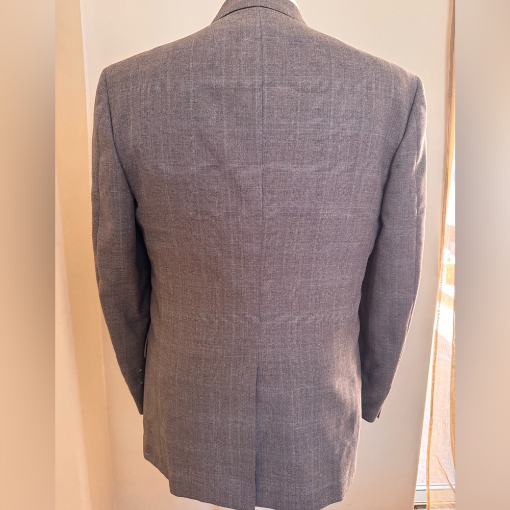 JOHNNY CARSON Vintage 70’s Deadstock Subtle Plad Wool Blend 3 Piece Suit 44 L - Picture 7 of 16